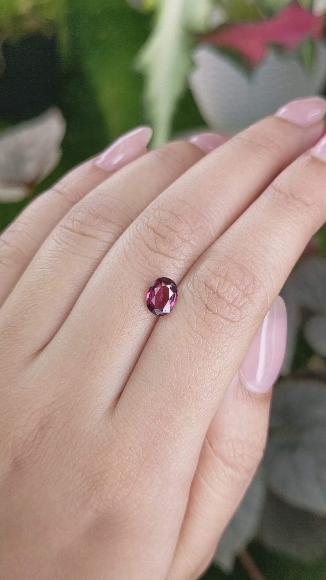 1.12 Ct. Garnet from Ceylon (Sri Lanka) Size Video