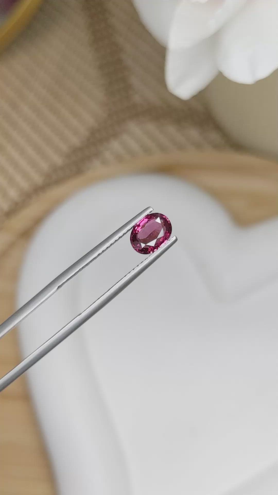 1.12 Ct. Garnet from Ceylon (Sri Lanka) Size Video
