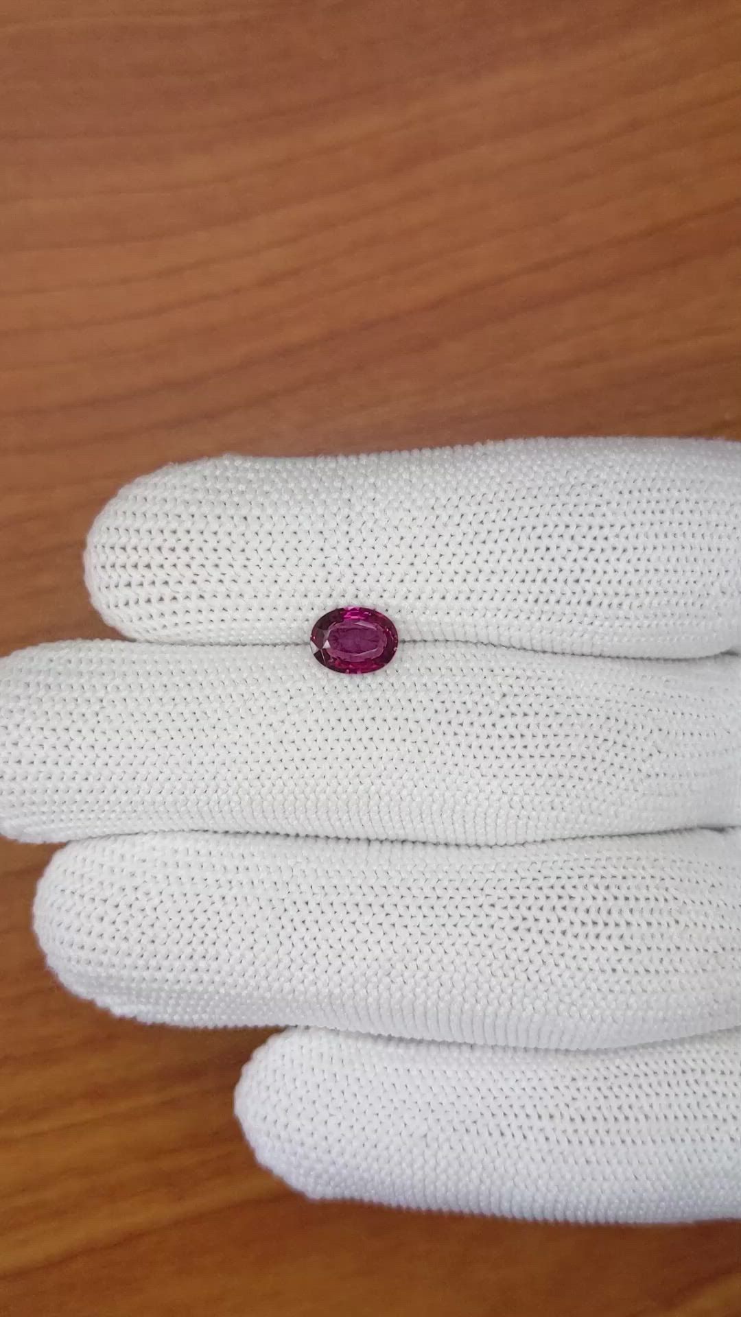 1.12 Ct. Garnet from Ceylon (Sri Lanka) Size Video