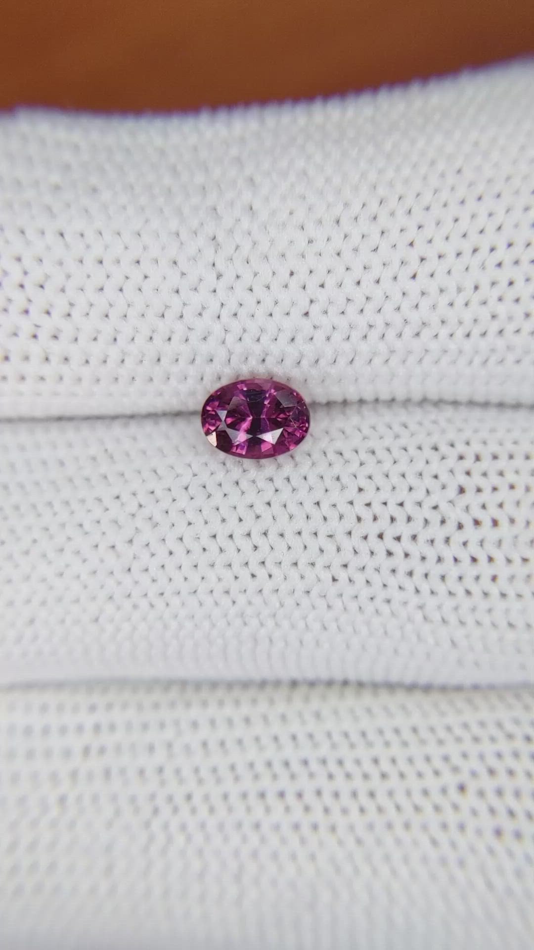 0.80 Ct. Purplish Pink Garnet from Ceylon (Sri Lanka) Size Video