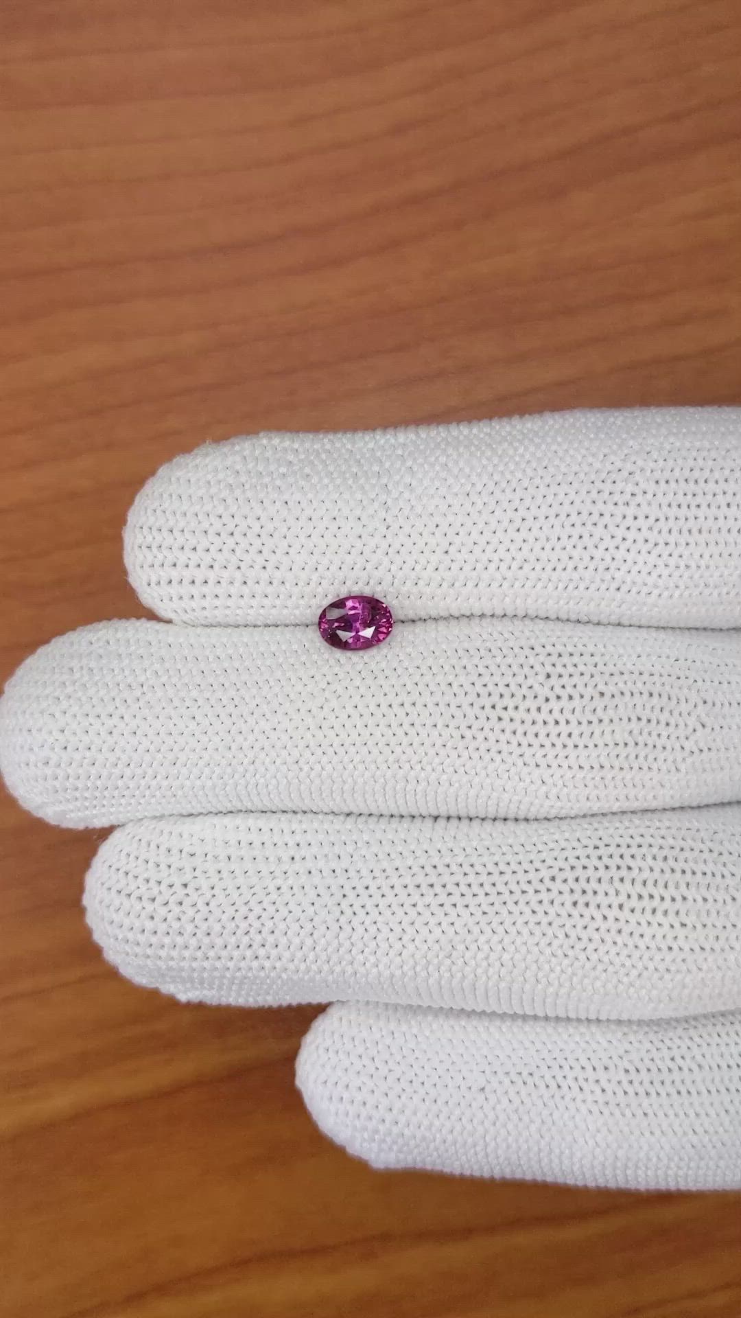 0.80 Ct. Purplish Pink Garnet from Ceylon (Sri Lanka) Size Video