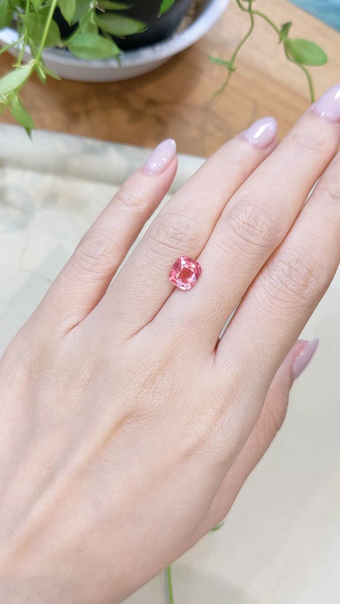 2.00 Ct. Red Spinel from Tanzania Size Video