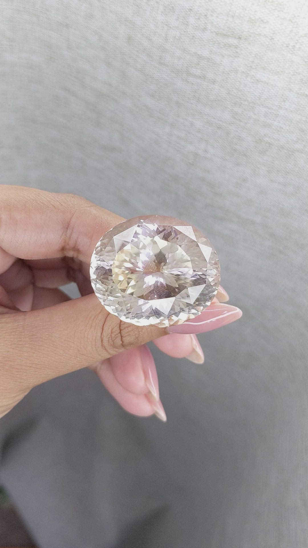 117.00 Ct. Yellow Quartz from Madagascar Size Video