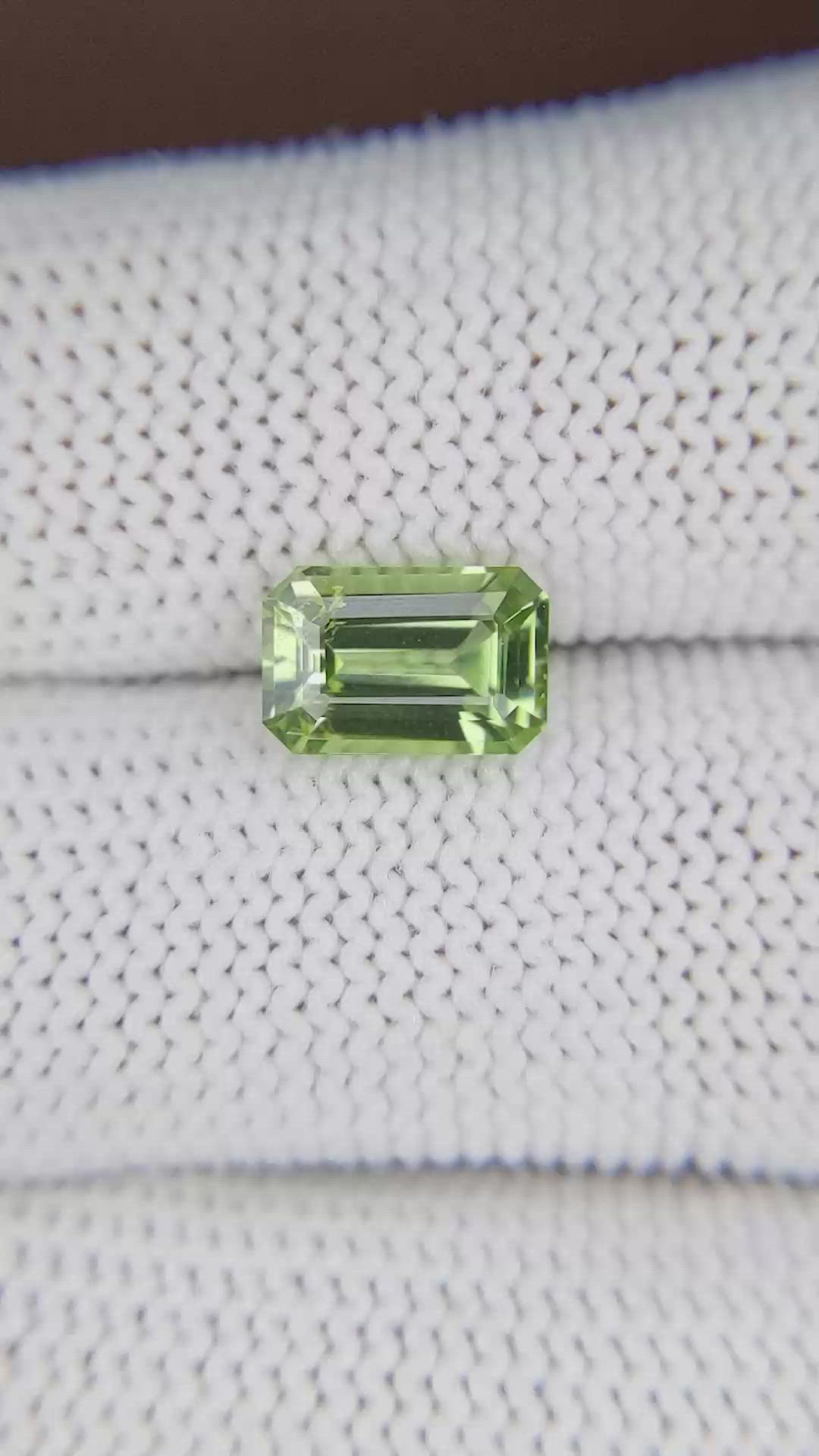 2.35 Ct. Green Chrysoberyl from Ceylon (Sri Lanka) Size Video
