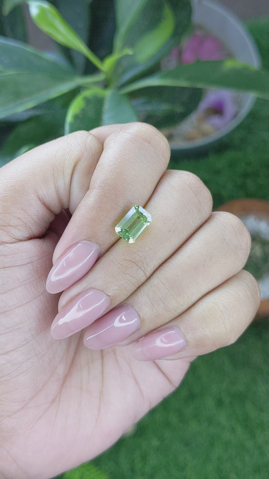 2.35 Ct. Green Chrysoberyl from Ceylon (Sri Lanka) Size Video