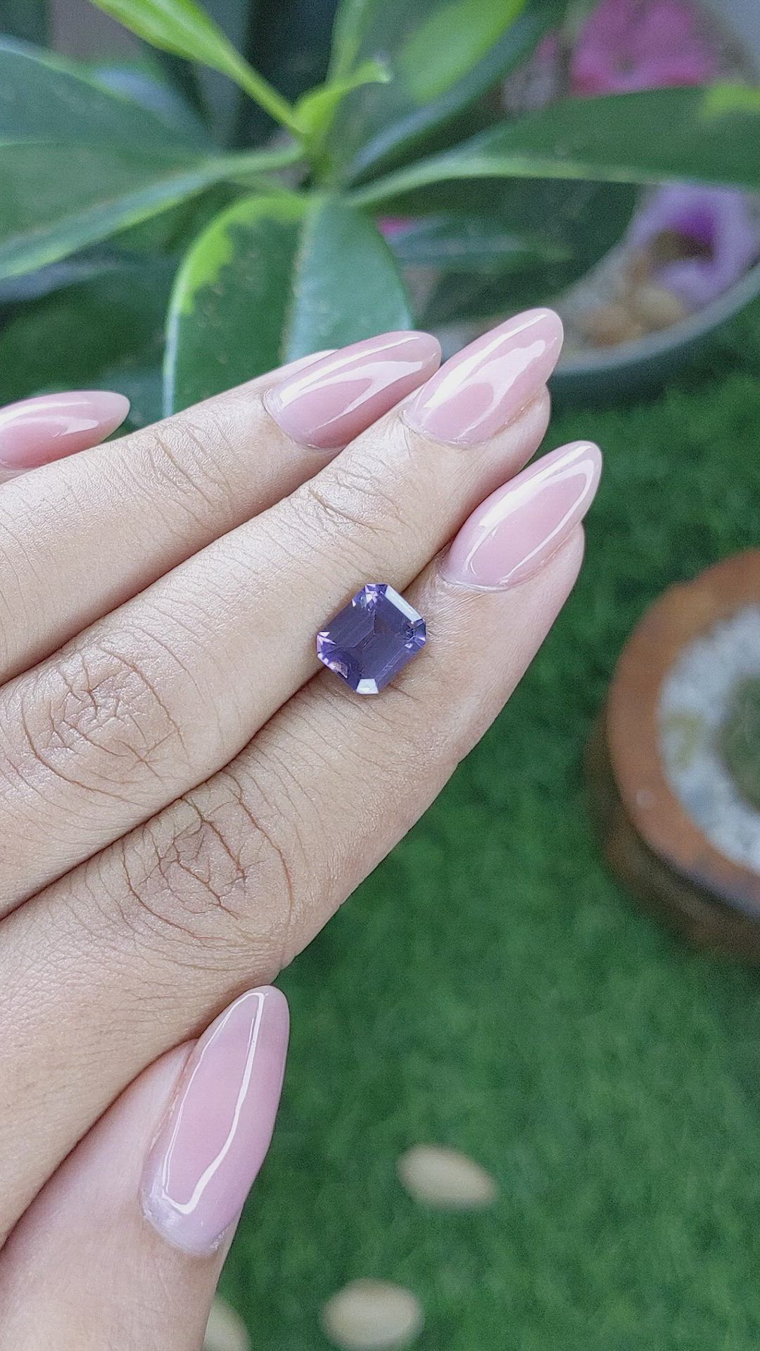 2.16 Ct. Purple Spinel from Ceylon (Sri Lanka) Size Video
