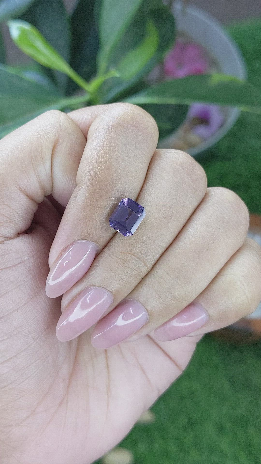 2.16 Ct. Purple Spinel from Ceylon (Sri Lanka) Size Video