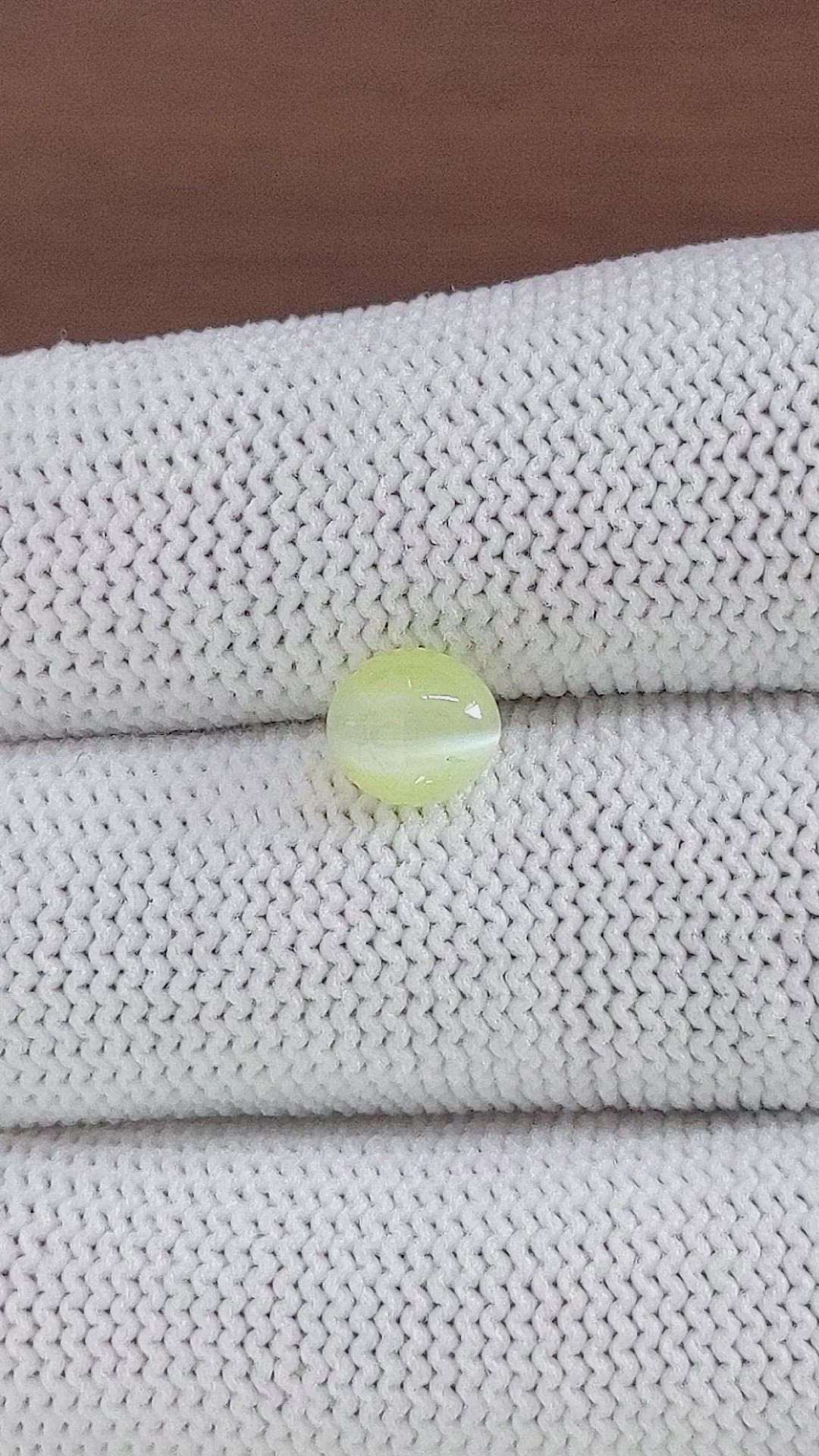 2.19 Ct. Greenish Yellow Cabochon Chrysoberyl from Ceylon (Sri Lanka) Size Video