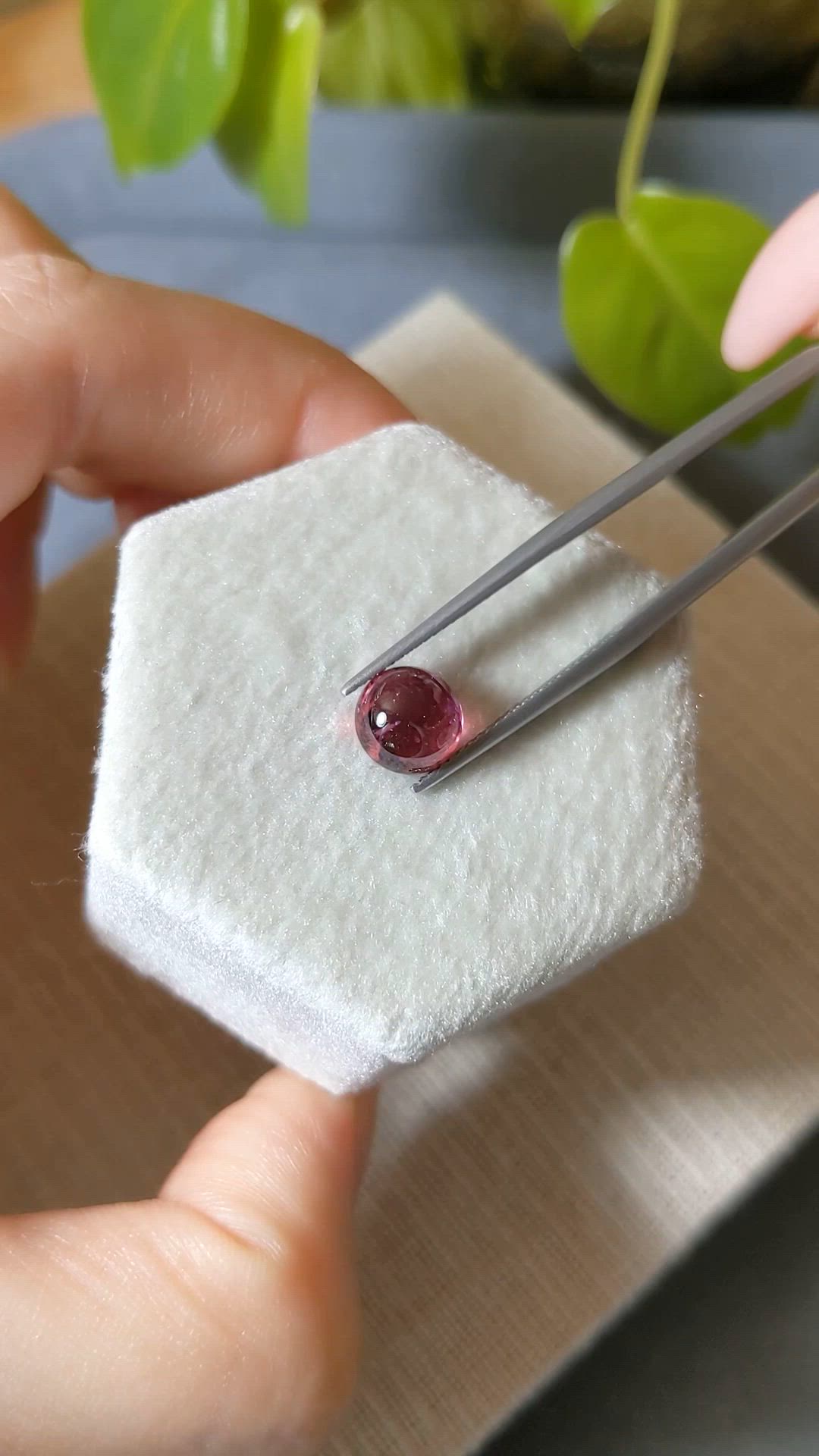 2.40 Ct. Pink Cabochon Tourmaline from Mozambique Size Video