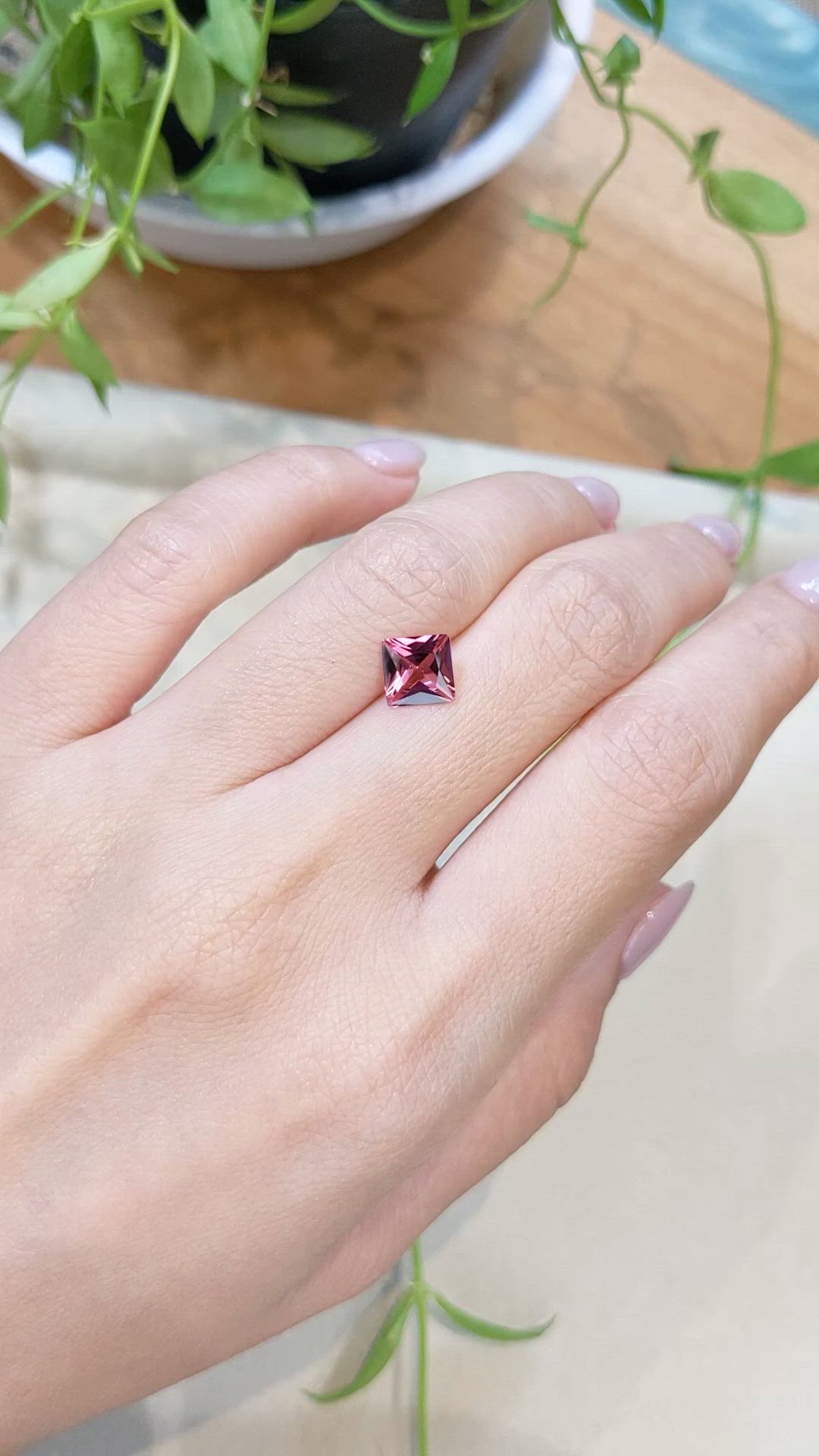 1.28 Ct. Pink Tourmaline from Mozambique Size Video