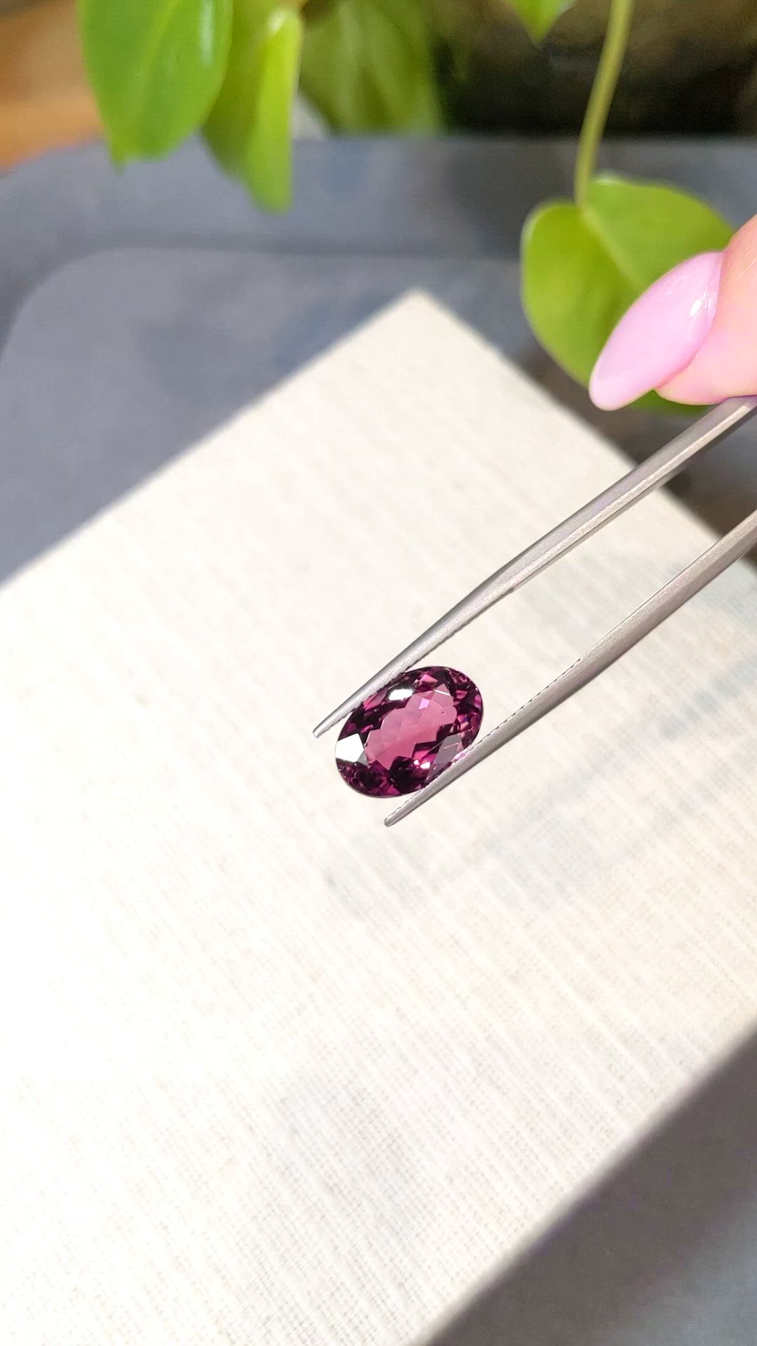 4.35 Ct. Purplish Pink Tourmaline from Mozambique Size Video