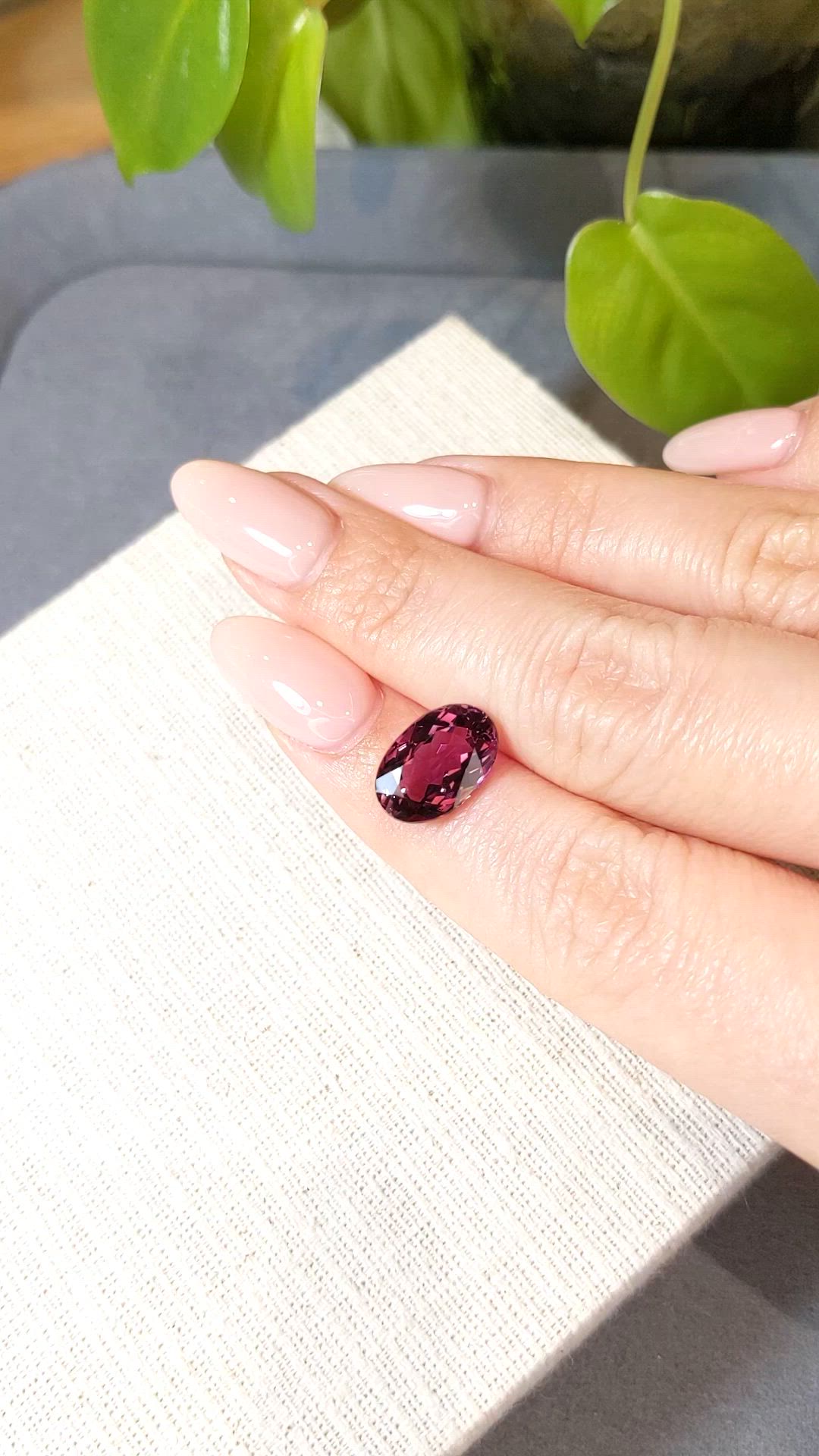 4.35 Ct. Purplish Pink Tourmaline from Mozambique Size Video