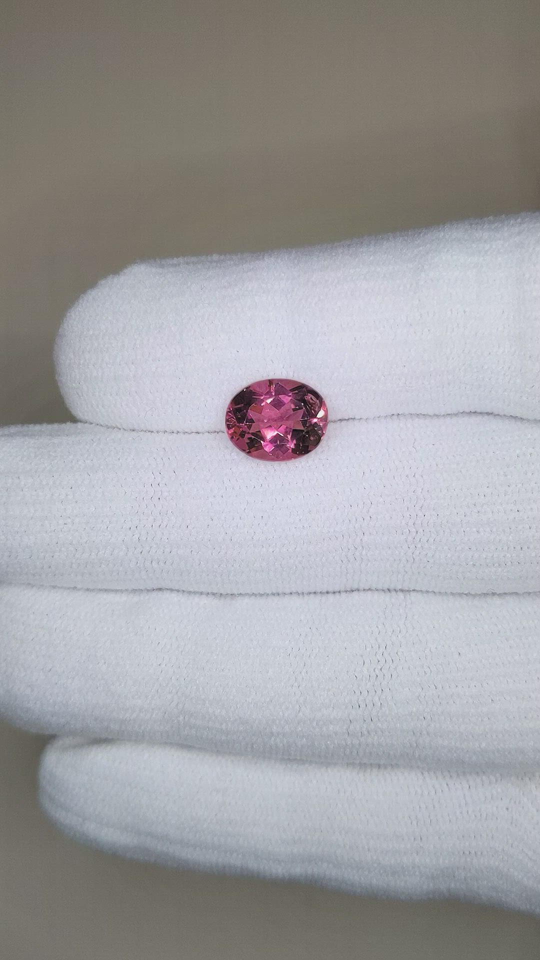 2.64 Ct. Pink Tourmaline from Mozambique Size Video