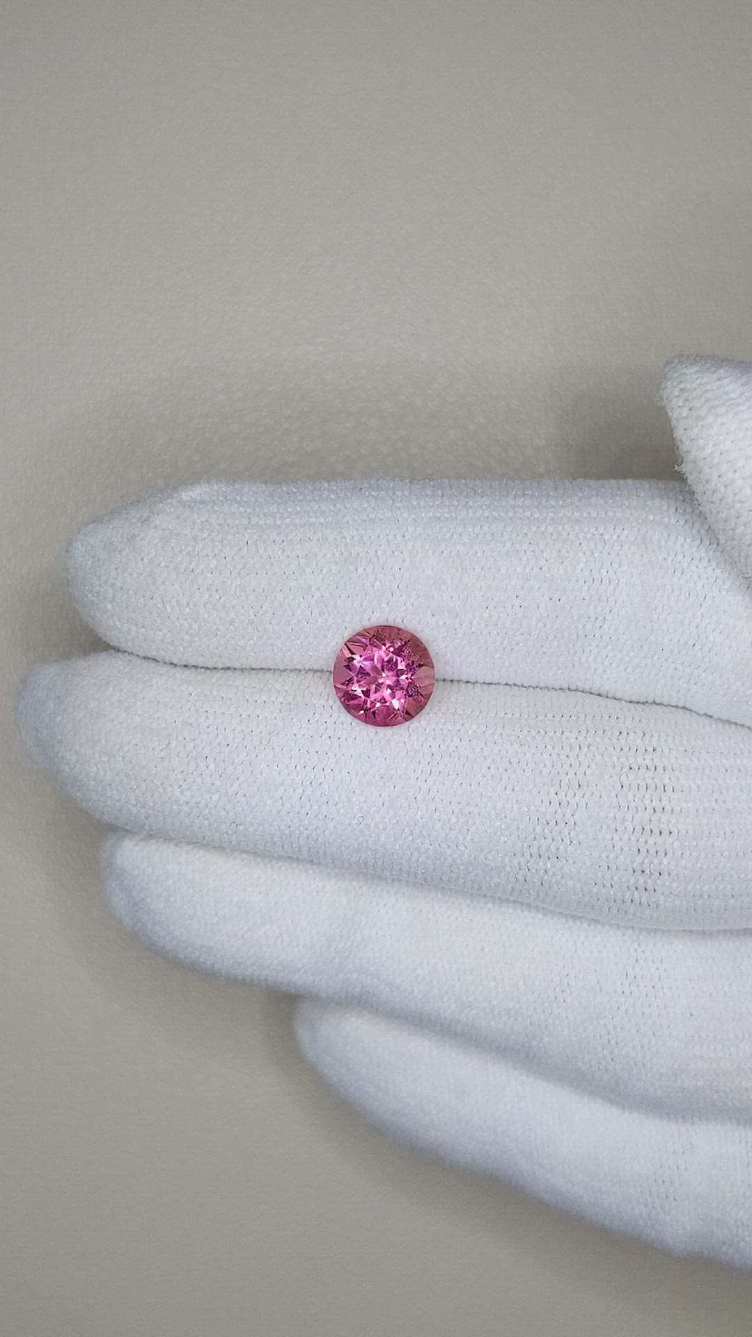 1.37 Ct. Pink Tourmaline from Mozambique Size Video