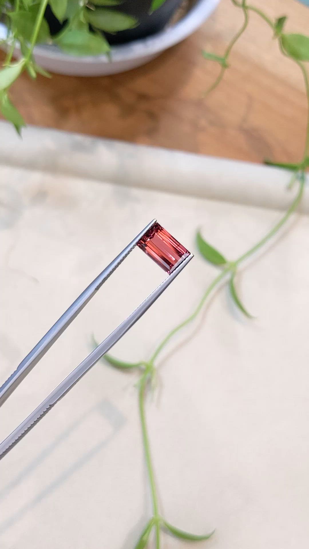 2.95 Ct. Brownish Red Tourmaline from Mozambique Size Video