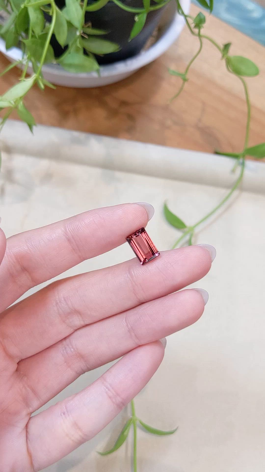 2.95 Ct. Brownish Red Tourmaline from Mozambique Size Video