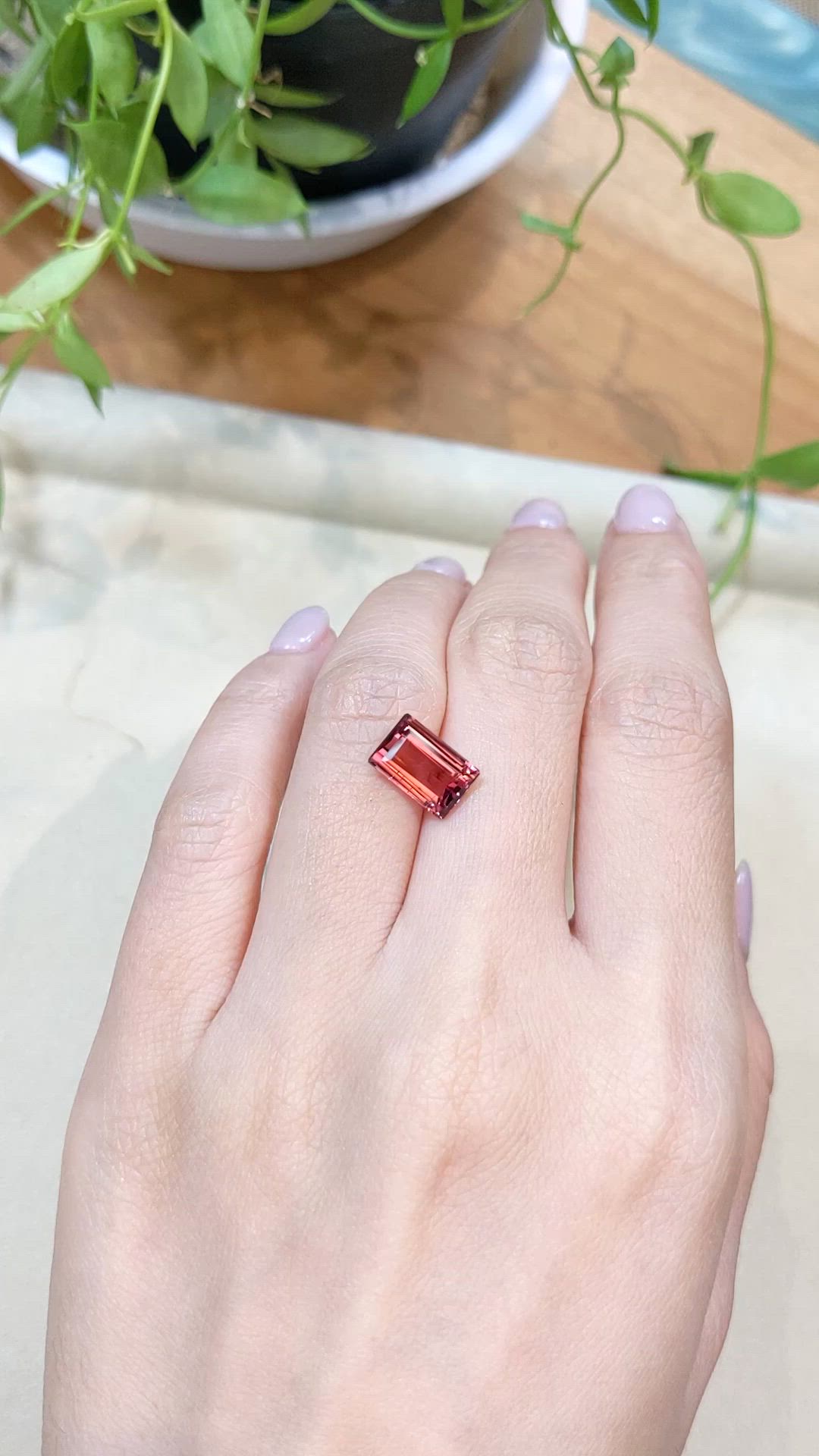 2.95 Ct. Brownish Red Tourmaline from Mozambique Size Video