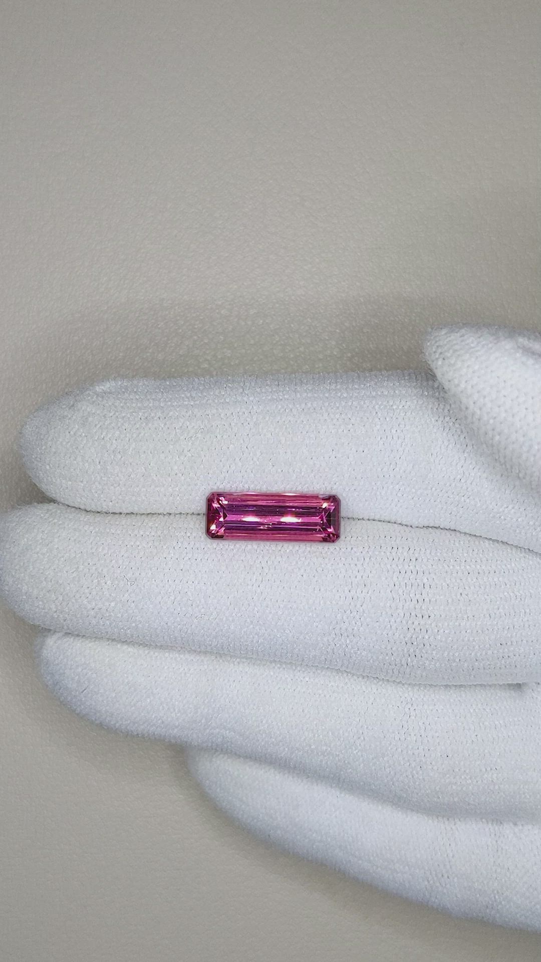 2.81 Ct. Pink Tourmaline from Mozambique Size Video