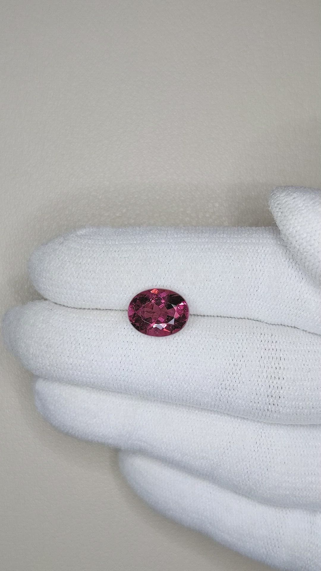 2.72 Ct. Pink Tourmaline from Mozambique Size Video