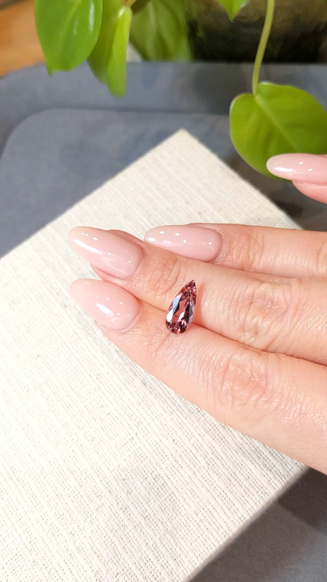 1.78 Ct. Brownish Pink Tourmaline from Mozambique Size Video