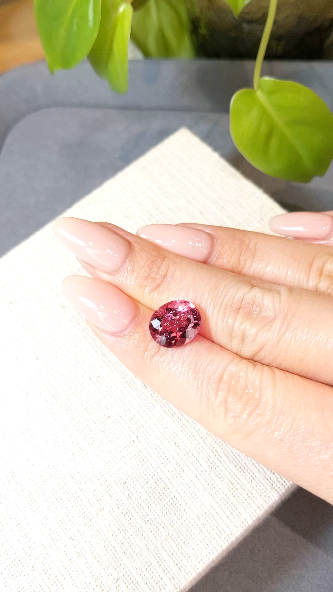 4.89 Ct. Pink Tourmaline from Mozambique Size Video