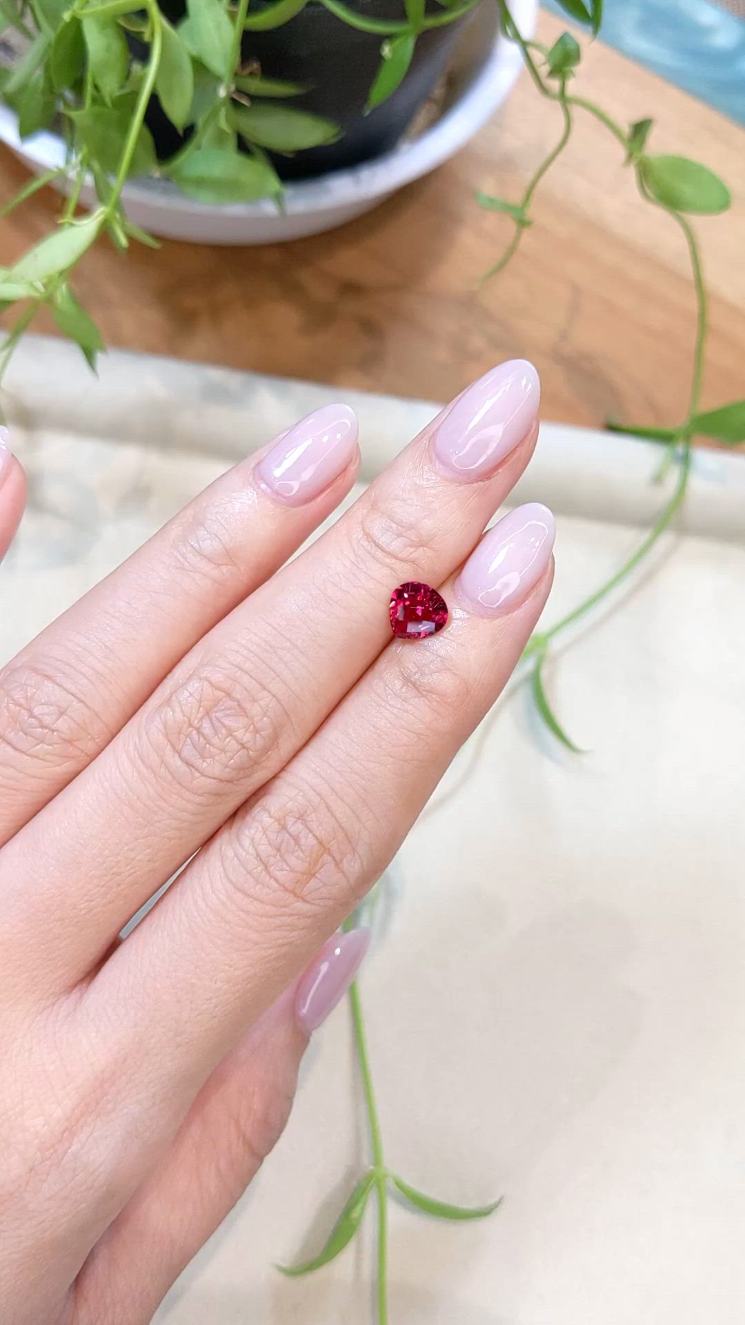 1.02 Ct. Pinkish Red Rubellite Tourmaline from Mozambique Size Video