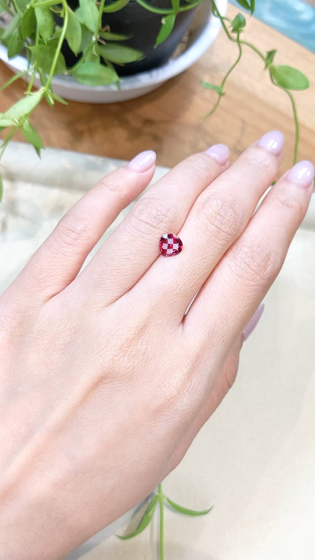 1.02 Ct. Pinkish Red Rubellite Tourmaline from Mozambique Size Video