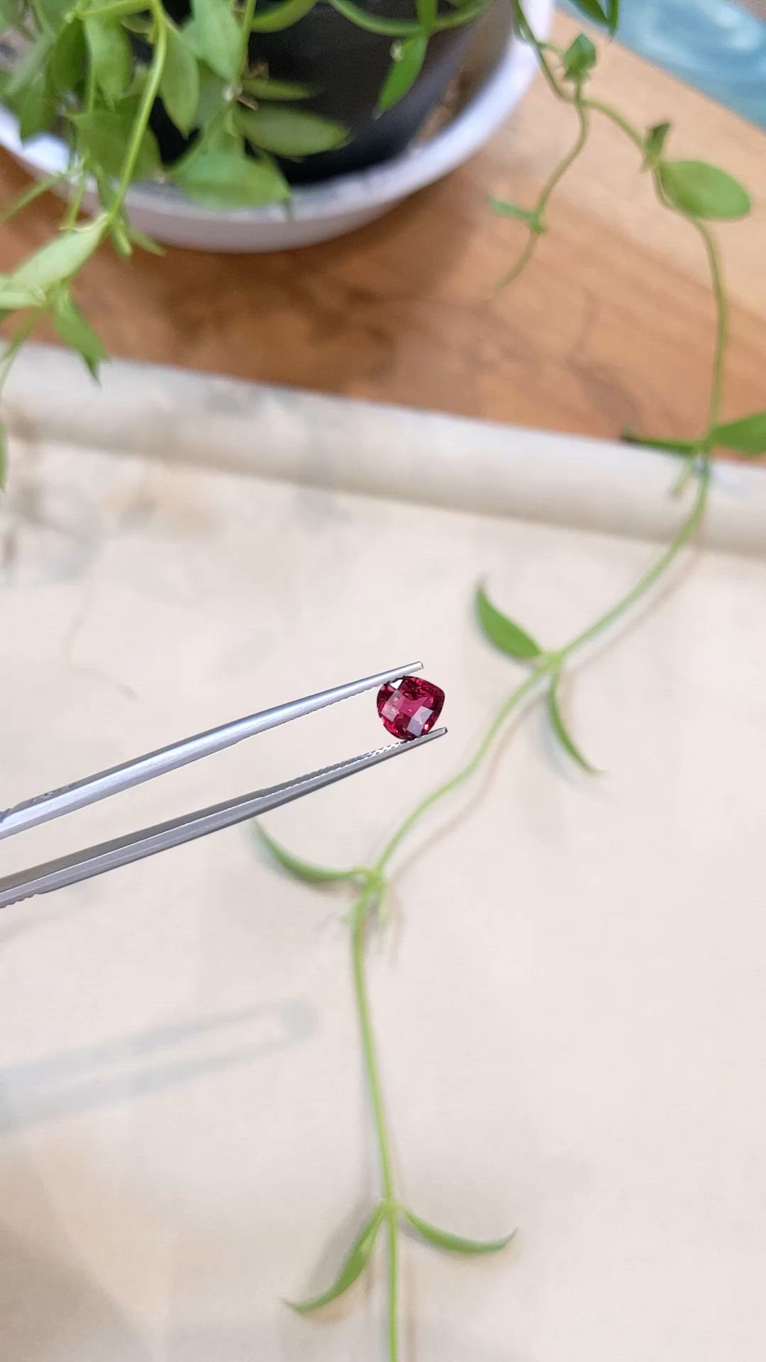 1.02 Ct. Pinkish Red Rubellite Tourmaline from Mozambique Size Video