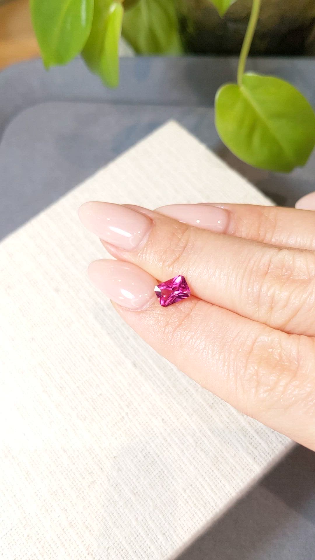 0.86 Ct. Pink Tourmaline from Mozambique Size Video