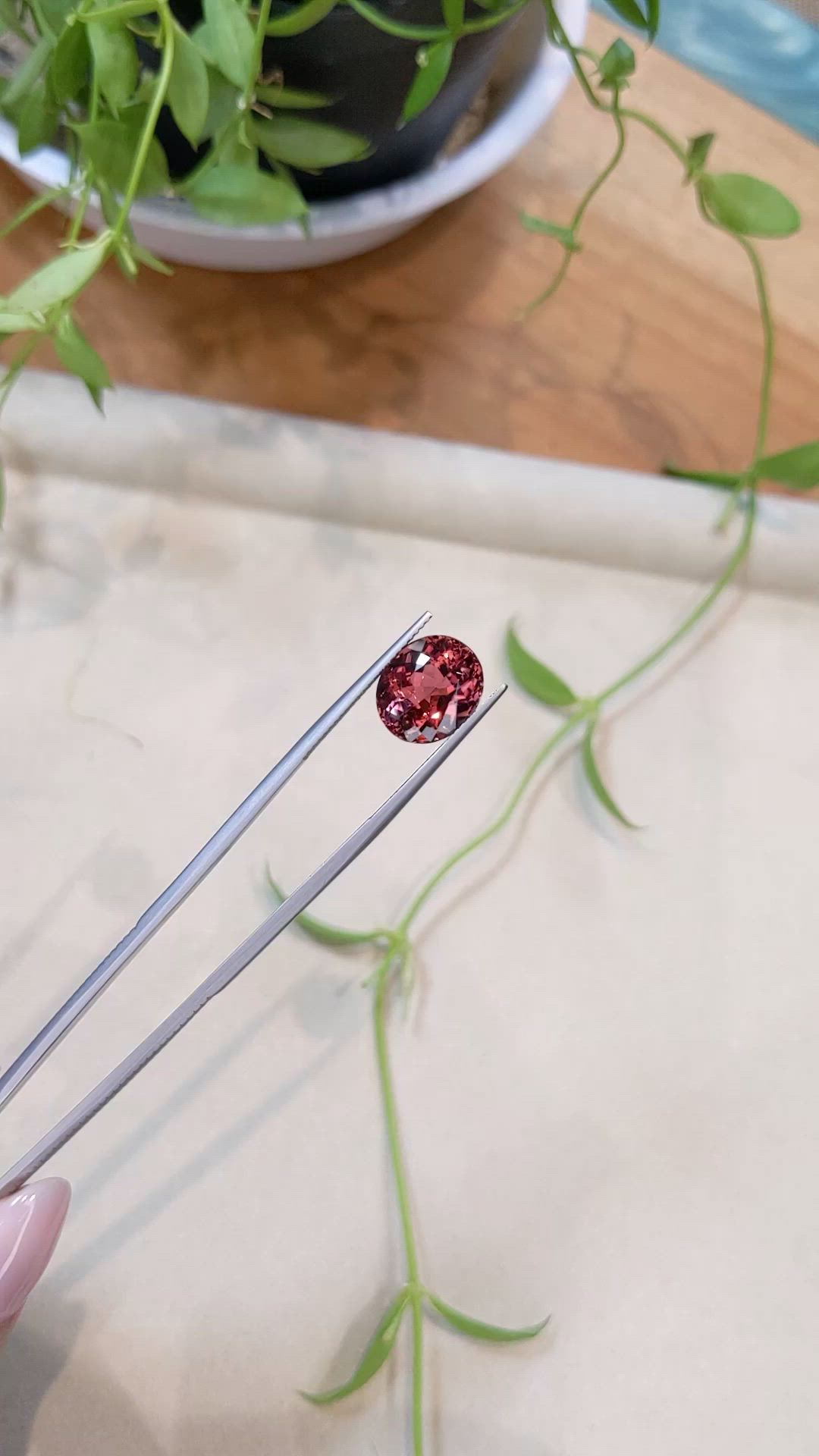 5.98 Ct. Brownish Red Tourmaline from Mozambique Size Video