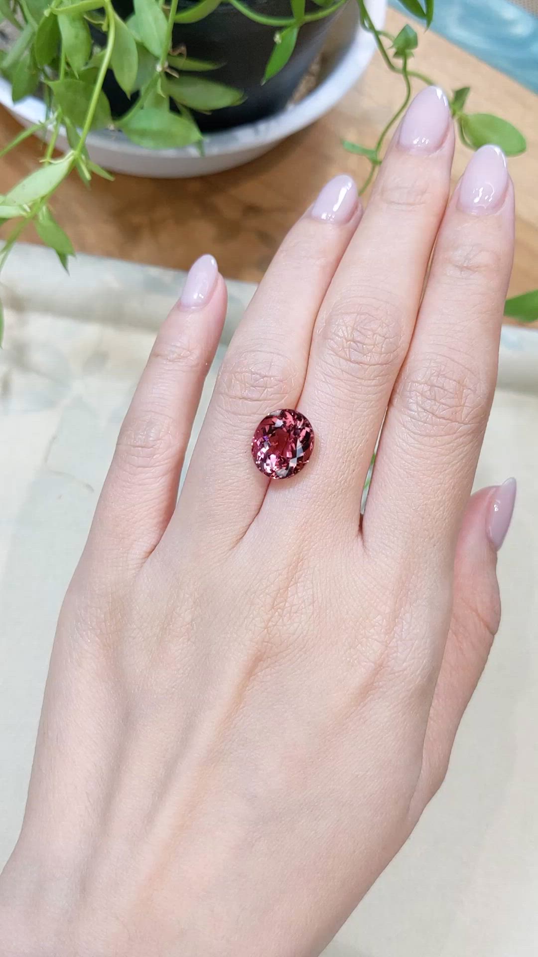 5.98 Ct. Brownish Red Tourmaline from Mozambique Size Video