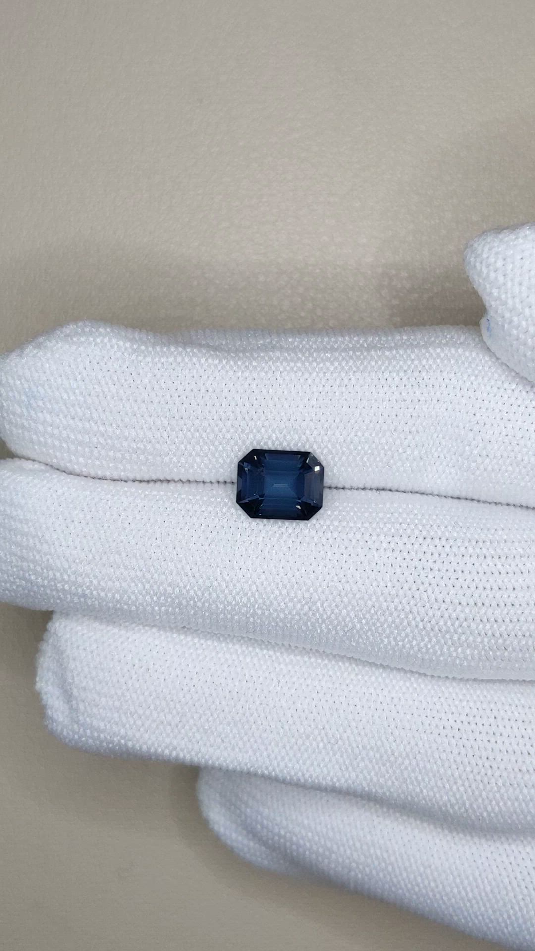 2.05 Ct. Blue Spinel from Ceylon (Sri Lanka) Size Video