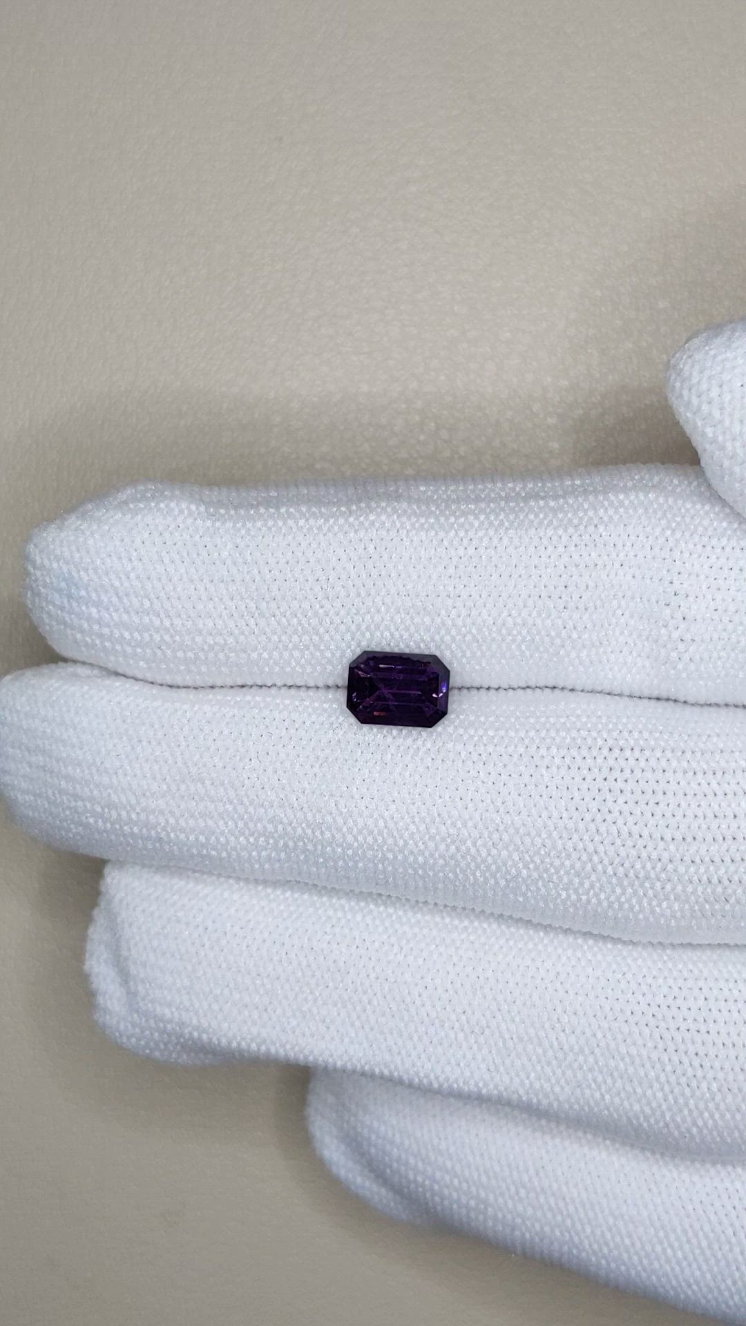 1.43 Ct. Purple Spinel from Ceylon (Sri Lanka) Size Video