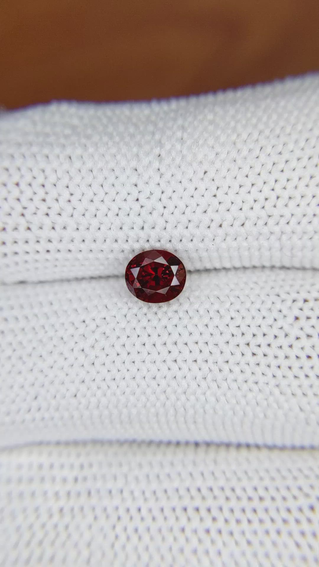 0.99 Ct. Garnet from Ceylon (Sri Lanka) Size Video