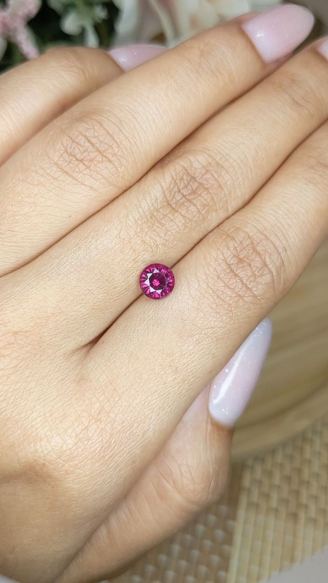 0.83 Ct. Garnet from Ceylon (Sri Lanka) Size Video