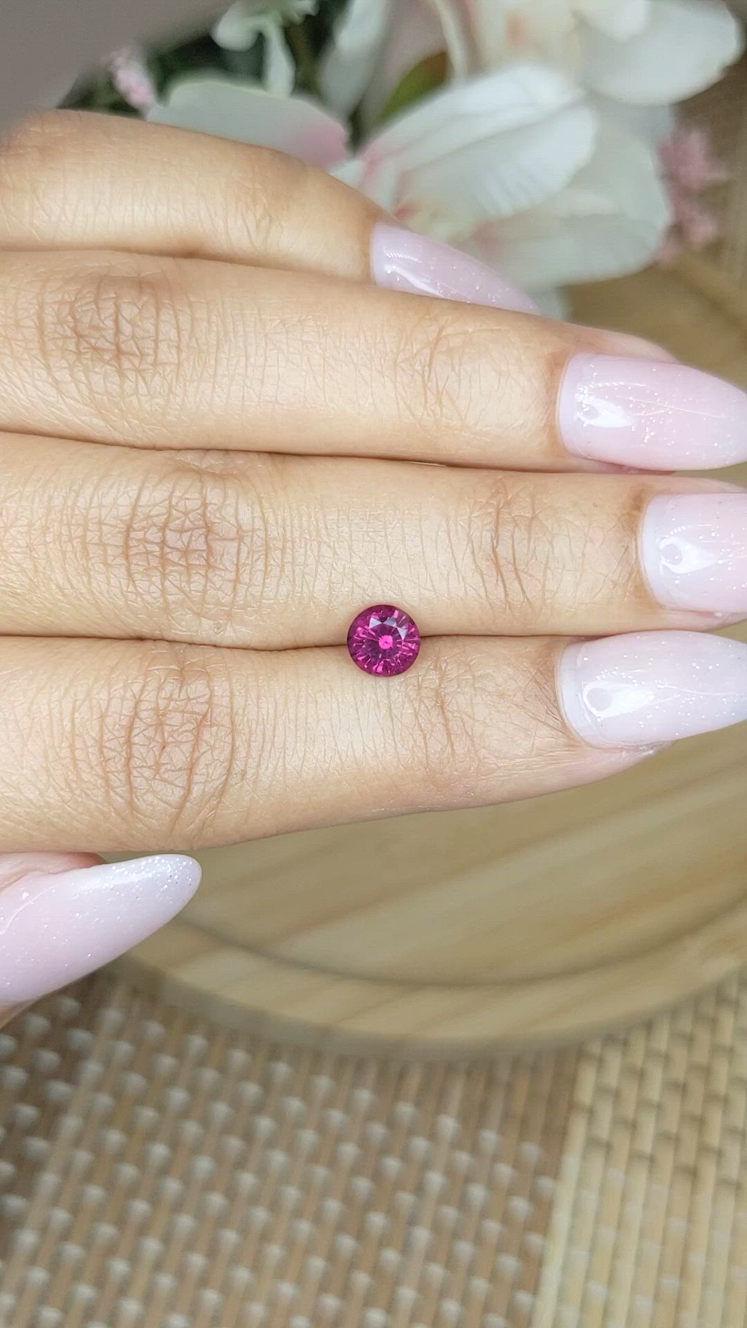 0.83 Ct. Garnet from Ceylon (Sri Lanka) Size Video