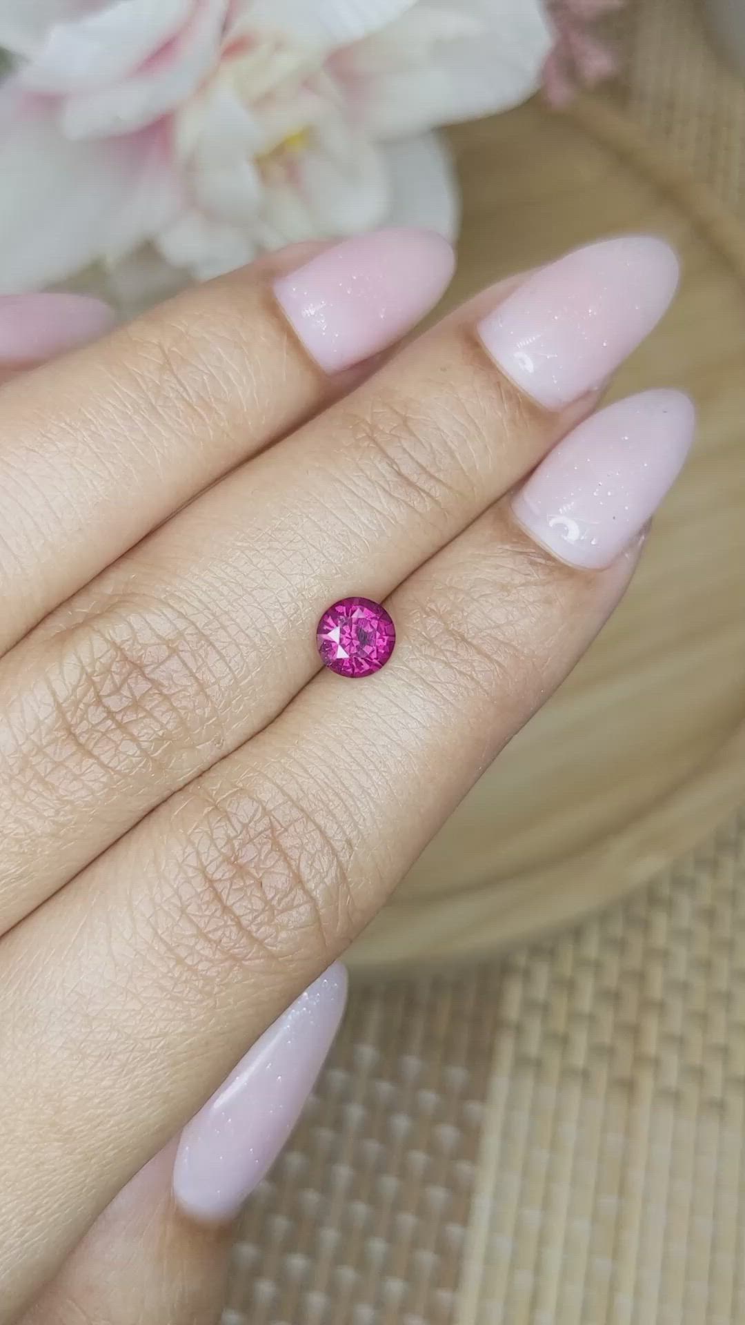 0.83 Ct. Garnet from Ceylon (Sri Lanka) Size Video