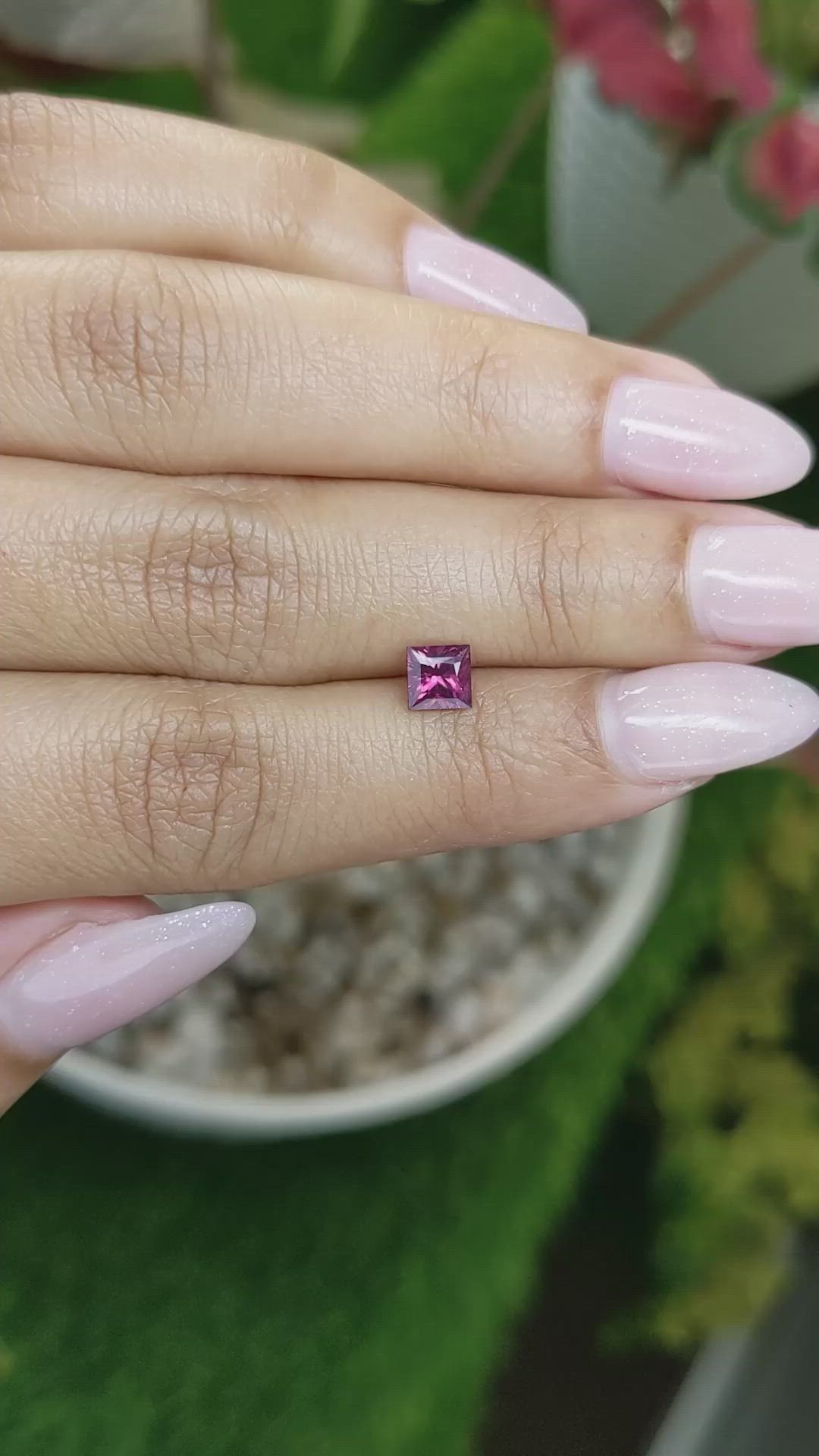 0.71 Ct. Garnet from Ceylon (Sri Lanka) Size Video