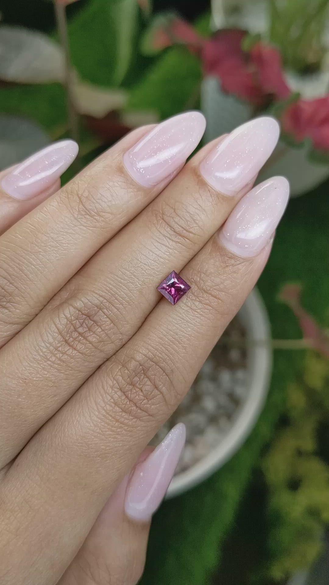 0.71 Ct. Garnet from Ceylon (Sri Lanka) Size Video