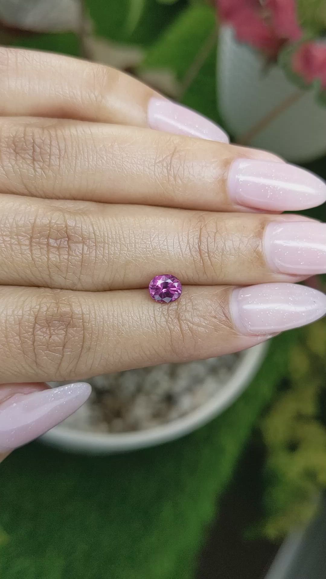 0.79 Ct. Garnet from Ceylon (Sri Lanka) Size Video