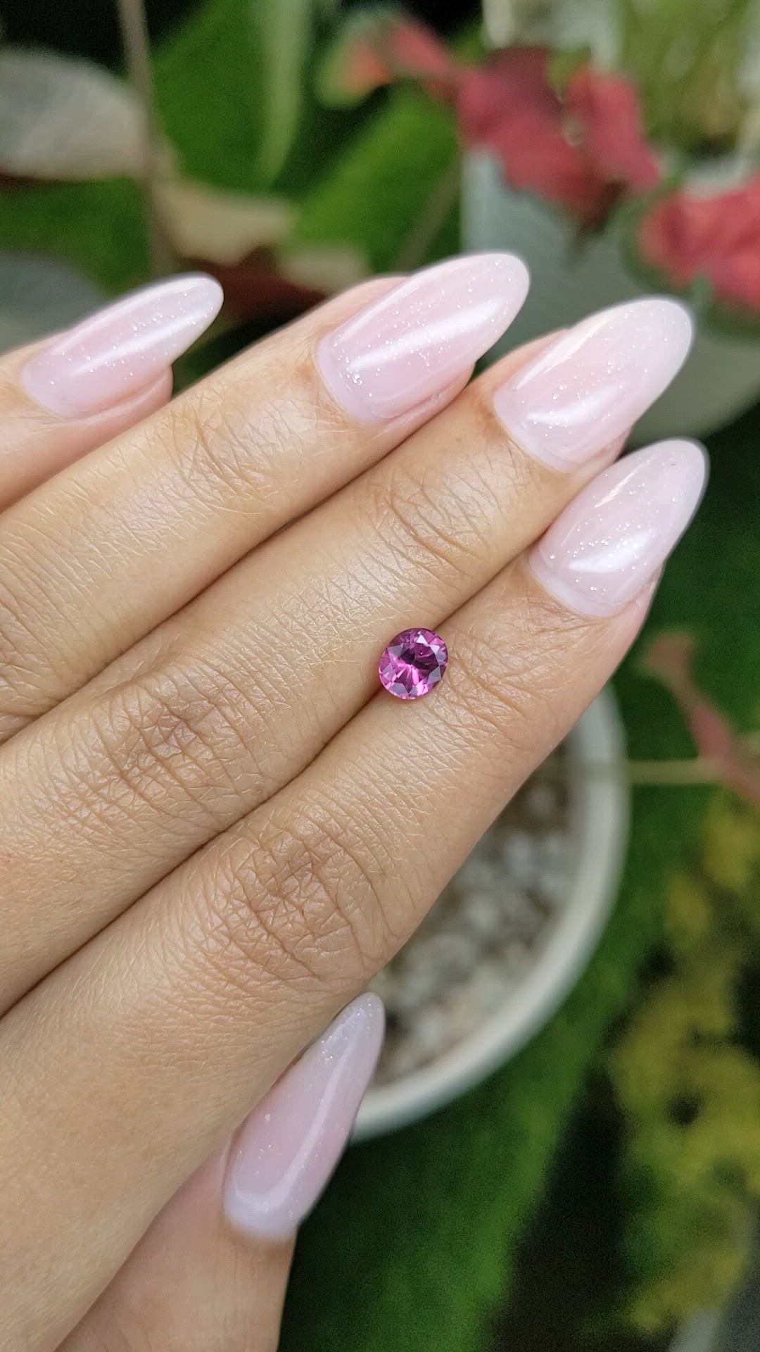 0.79 Ct. Garnet from Ceylon (Sri Lanka) Size Video