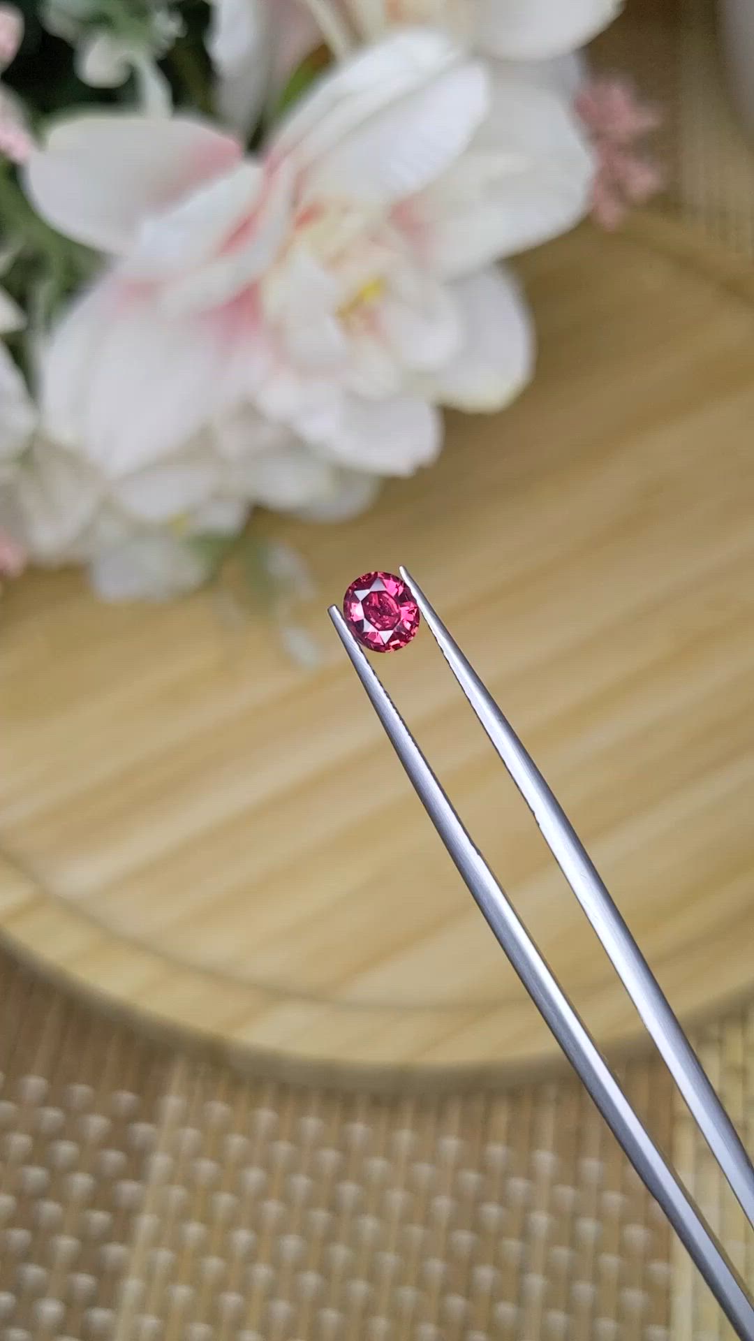 0.71 Ct. Garnet from Ceylon (Sri Lanka) Size Video