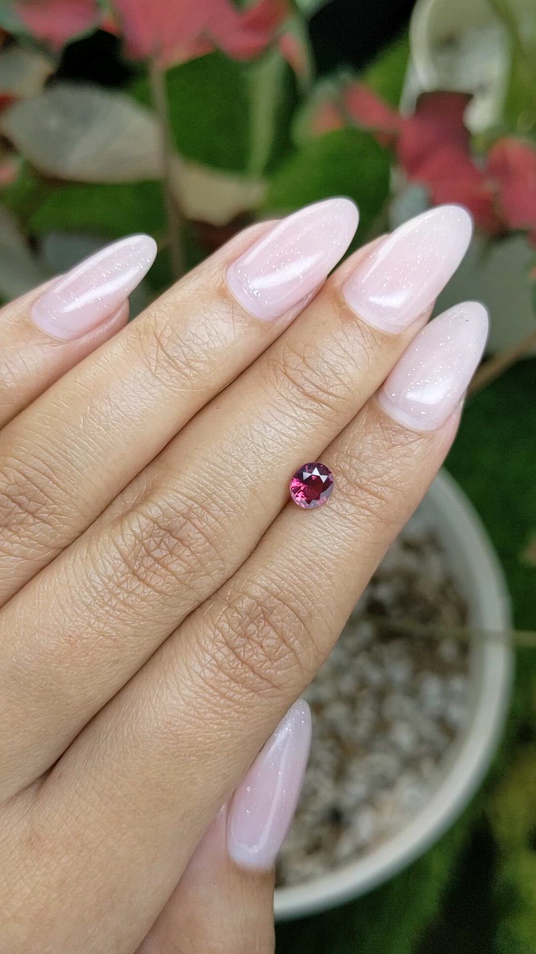 0.71 Ct. Garnet from Ceylon (Sri Lanka) Size Video