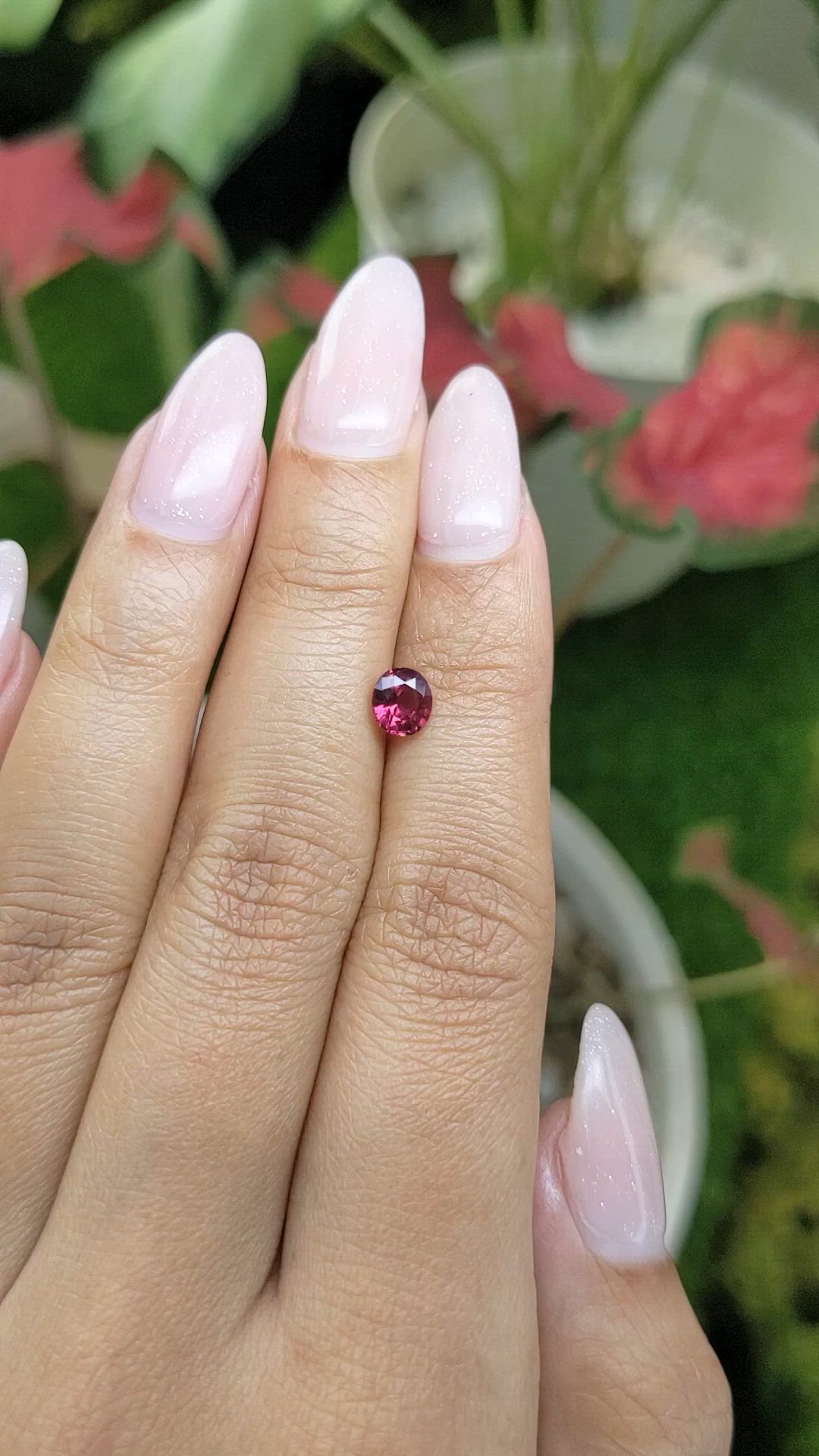 0.71 Ct. Garnet from Ceylon (Sri Lanka) Size Video