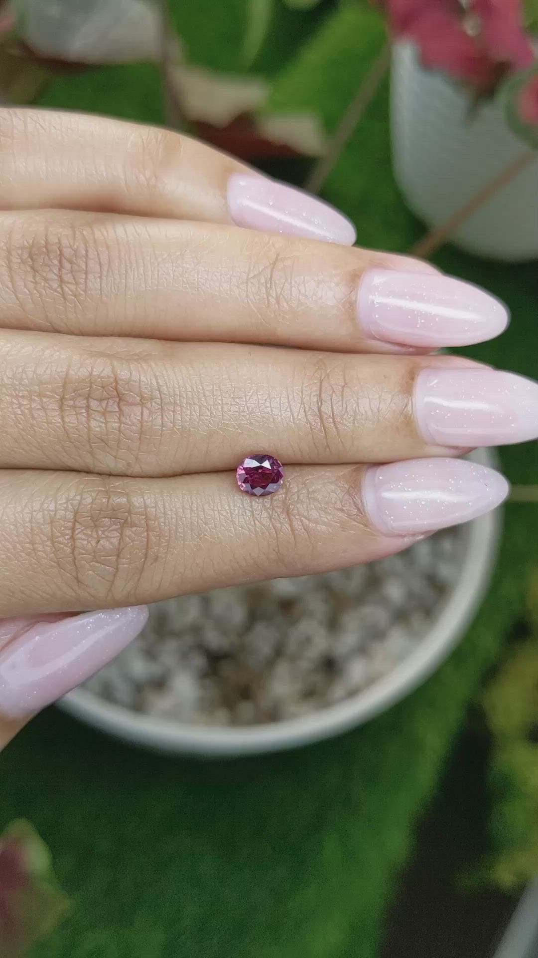 0.71 Ct. Garnet from Ceylon (Sri Lanka) Size Video