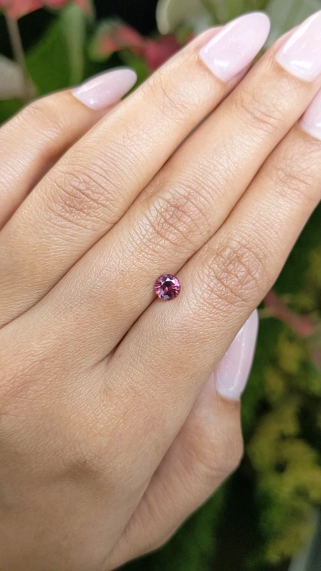 0.60 Ct. Garnet from Ceylon (Sri Lanka) Size Video