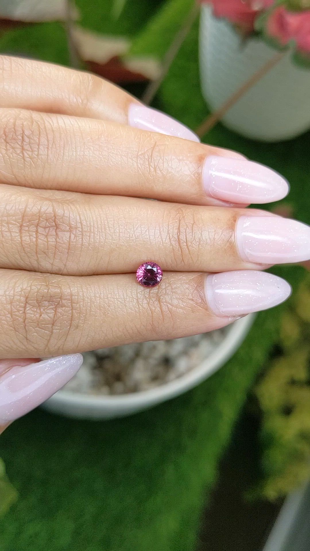 0.60 Ct. Garnet from Ceylon (Sri Lanka) Size Video