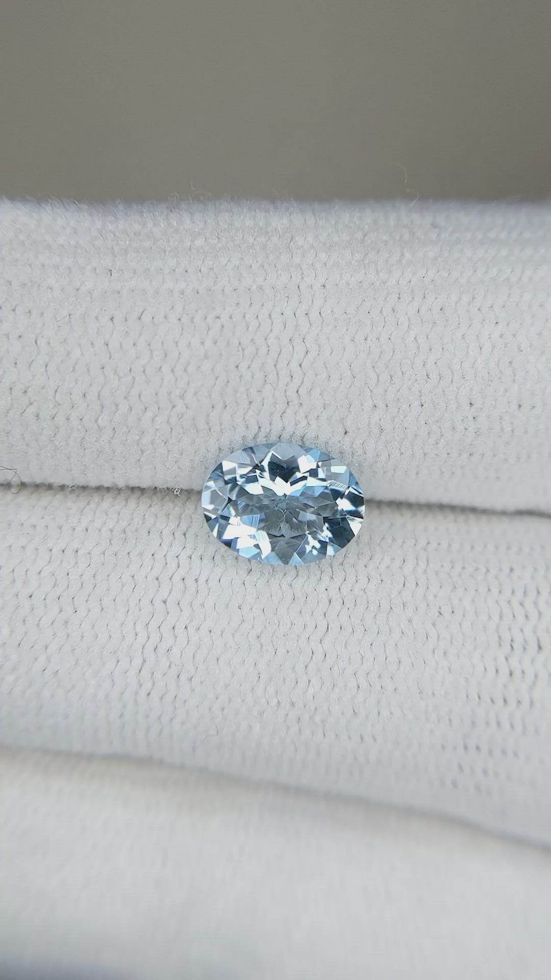 1.10 Ct. Blue Aquamarine from Brazil Size Video
