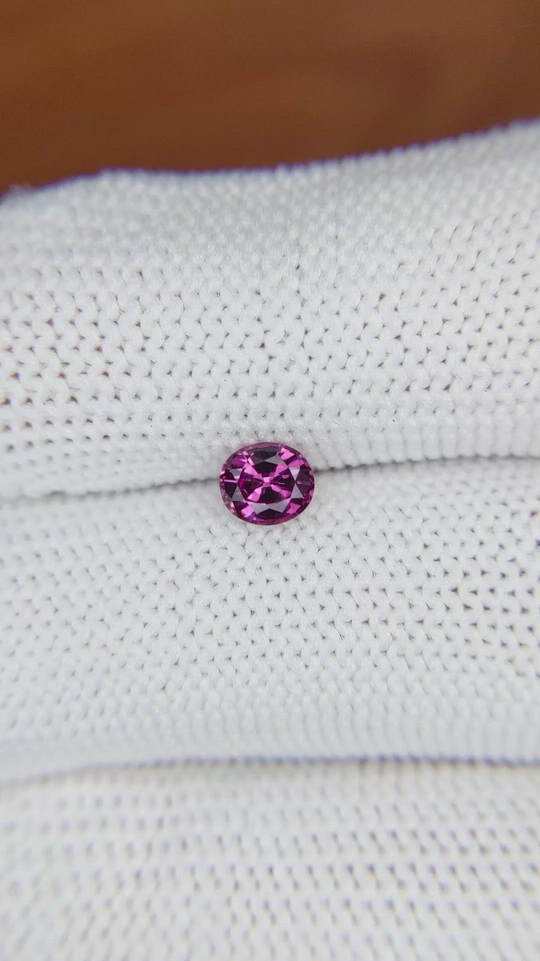 0.48 Ct. Garnet from Ceylon (Sri Lanka) Size Video