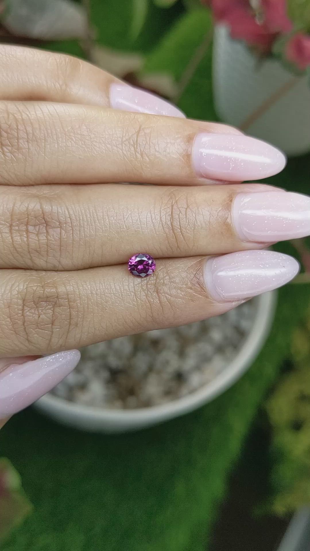 0.48 Ct. Garnet from Ceylon (Sri Lanka) Size Video